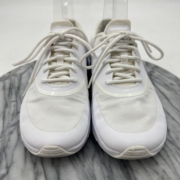 Nike Air Max Thea Shoe Womens 6 Triple White Low Top Lace Up Running Sneakers - Picture 3 of 12